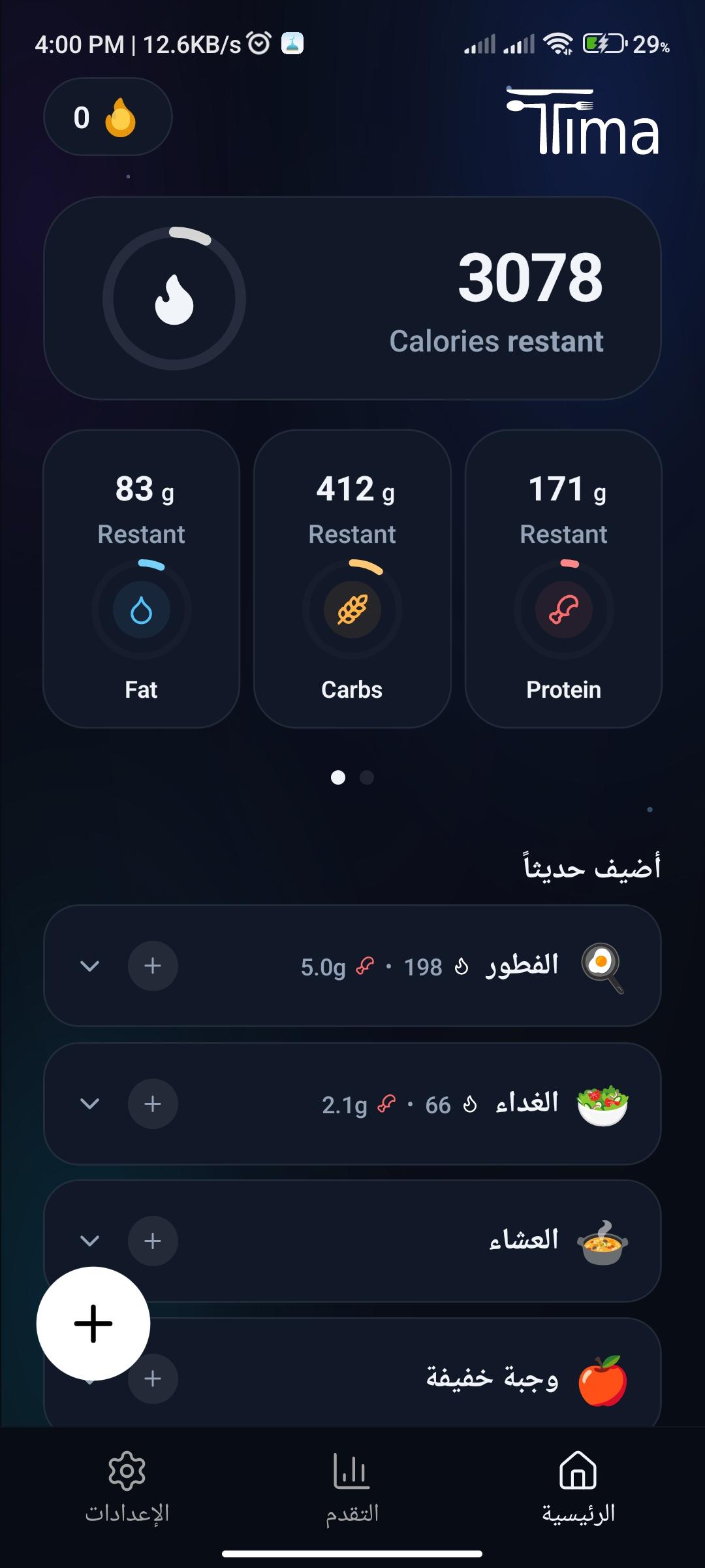 Tima dashboard